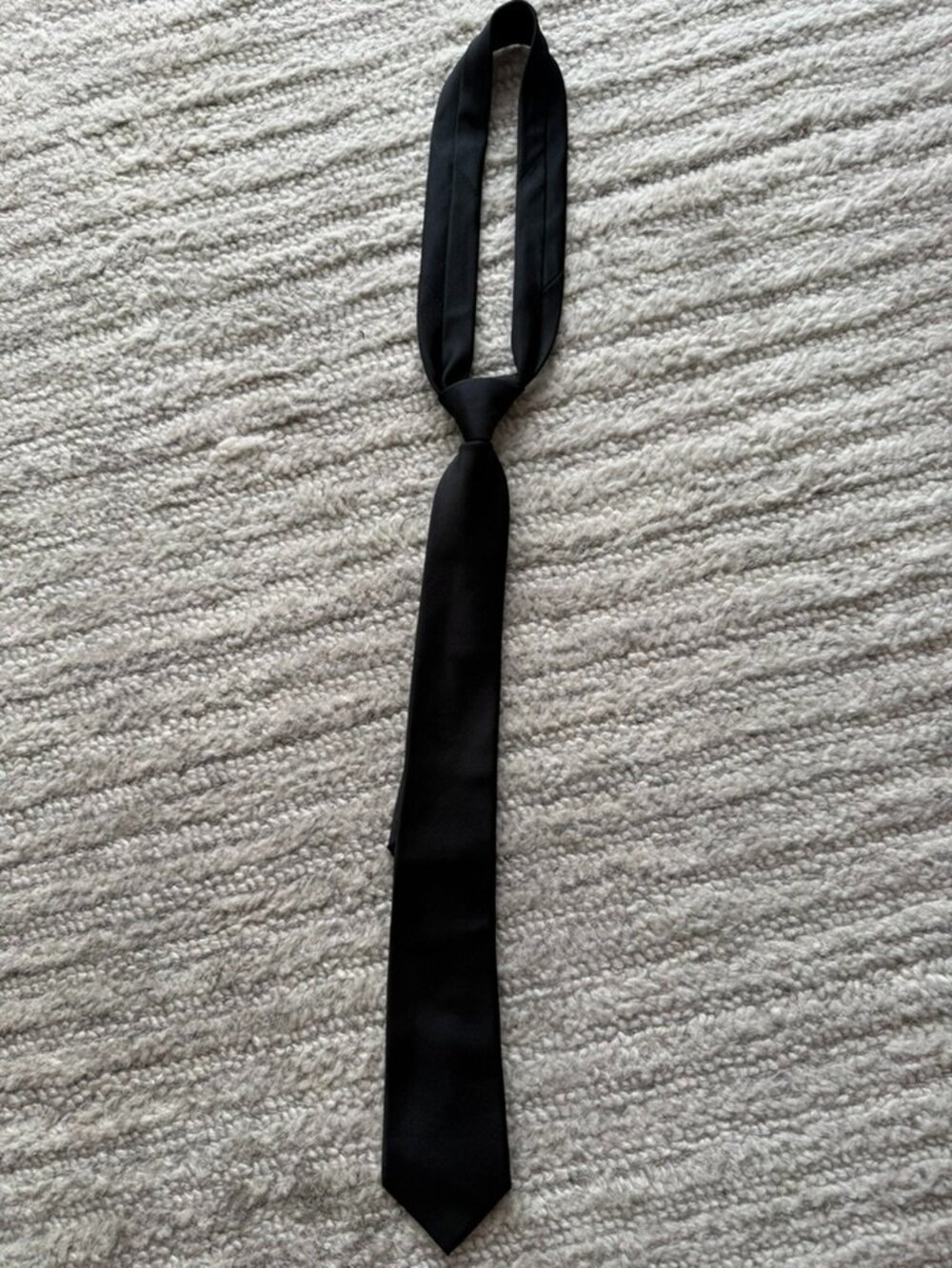 Express Solid Black Tie